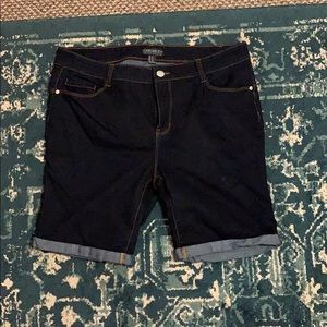 Forever 21 dark wash Bermuda shorts